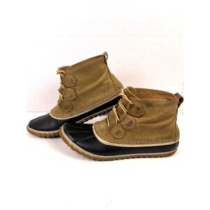 Sorel Out N About Boots Women's 9.5 NL2133 Brown Leather Waterproof Ankle Rain